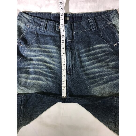 Rare Vintage Men's Marithe Francois Girbaud Distressed Blue Denim Cargo Shorts - Picture 7 of 9